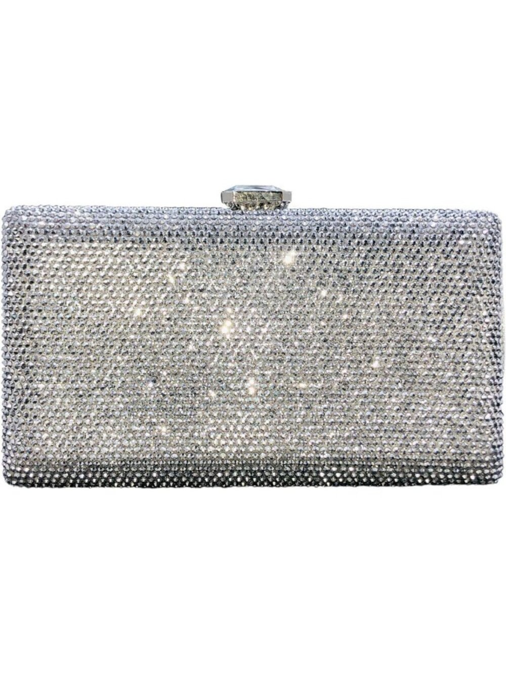 Elegant Crystal Evening Clutch Bag for Women | Rhinestone Bridal Purse, Mini Box